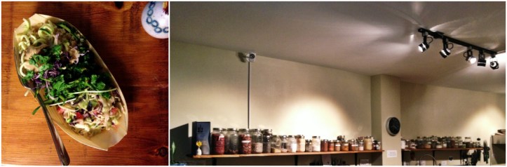 Salads and spices at SimplyRaw.