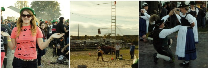 So excited about the dancing; watching the keg toss competition; more dancing!