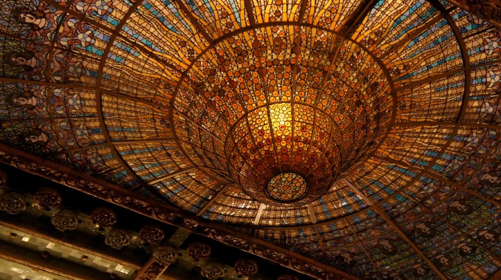 The ceiling could almost steal the show at the Palau de musica