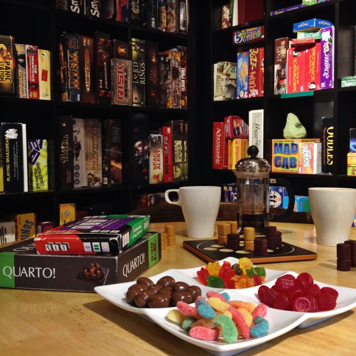 Boardgames and treats at Monopolatte. 